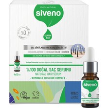 Siveno %100 Doğal Onarıcı Yoğunlaştırıcı Bakım Serumu Bitkisel Yıpranmış Ve Dökülen Saçlara Özel 4X10 ml