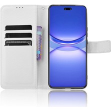 LRtools Huawei Nova 12 5g Elmas Doku Flip Stand Cüzdan Anti-Drop Deri Kapak (Yurt Dışından)