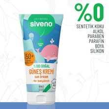 Siveno %100 Doğal Bebek Güneş Kremi Leke Karşıtı Antioksidan Nemlendirici Bitkisel Vegan UVA UVB SPF50