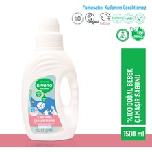 Siveno %100 Doğal Bebek Çamaşır Sabunu Kendinden Yumuşatıcılı Bitkisel Deterjan Konsantre Vegan 1500 ml