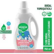 Siveno %100 Doğal Bebek Çamaşır Sabunu Kendinden Yumuşatıcılı Bitkisel Deterjan Konsantre Vegan 750 ml