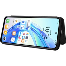 LRtools Honor X7B 4g Deri Telefon Kapağı Karbon Fiber Doku Kasası (Yurt Dışından)