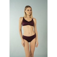 Estiva Luplu Toparlayıcı Yüksek Bel Bikini Takımı - Mürdüm