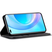 LRtools Honor Magic6 Pro 5g Deri Kasa Cüzdan Telefon Kapağı Kot Kumaş Dokusu (Yurt Dışından)