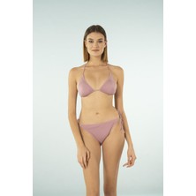 Estiva Parlak Üçgen Ipli Bikini Takımı - Lila