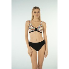 Estiva Desenli Luplu Toparlayıcı Bikini Takımı - Çiçek