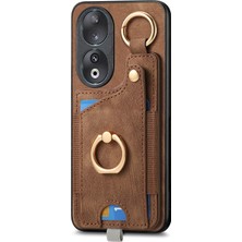 LRtools Honor 90 Retro Deri Arka Kapak Damla Geçirmez Telefon Kplus Çantası Kickstand (Yurt Dışından)