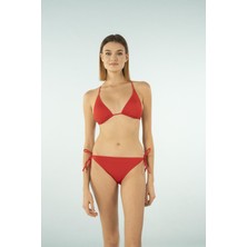 Estiva Üçgen Ipli Bikini Takımı - Bordo