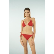 Estiva Üçgen Ipli Bikini Takımı - Bordo