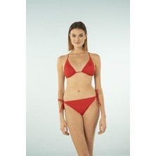 Estiva Üçgen Ipli Bikini Takımı - Bordo