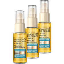 Avon Advance Techniques Argan Yağı Içeren Besleyici Saç Serumu 30 Ml. Üçlü Set