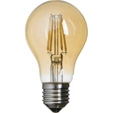 Kendal 10 Adet K2 6W E27 2700K Sarı Işık A60 LED Flamanlı Rustik Ampul KES603