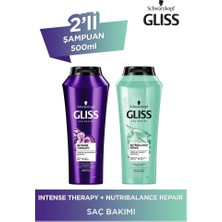 Gliss Intense Therapy Şampuan 500 Ml+Nutrıbalance Repaır 500 Ml Şampuan