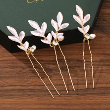 Qiuhong Shop Titanyum Kaplama Kadınlar Için Saç Saç Aksesuarları Düğün Aksesuarları Saç Tokaları Takı Inci Yapay Elmas Çiçek Saç Tokası Başlığı (Yurt Dışından)