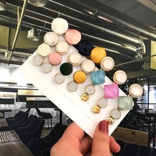 Qiuhong Shop S3-Mavi Kadınlar Için Saç Tokası Kafa Bandı Tokalar Tokalarım Inci Geometrik Kızlar Saç Tokaları Moda Saç Takı Aksesuarı (Yurt Dışından)