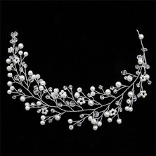 Qiuhong Shop Altın Rengi Yaprak Kafa Bandı Barok Gelin Saç Bantları Taç Başlığı Headdress Düğün Saç Aksesuarları Gelin Tiara Takı (Yurt Dışından)