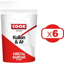 Cook Kristal Bardak Kullan&at 10 Lu x 6 Paket (60 adet)