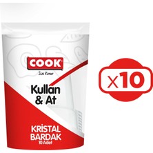 Cook Kristal Bardak Kullan&at 10 Lu x 10 Paket (100 adet)