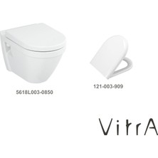 Vitra S50 Asma Klozet 5618L003-0850, Vitra Universal Soft Klozet Kapağı 121-003-909
