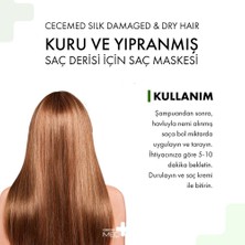 Cecemed Silk Damaged And Dry Hair Mask Kuru ve Hasarlı Saçlar İçin Bakım Maskesi 200 ml