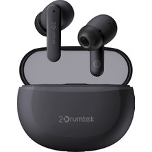 A4Tech A4 Tech 2drumtek B25 Hibrit Diyafram Su Geçirmez Çift Mikrofon Şarj Kutusu Kablosuz Kulakiçi Tws Bluetooth Kulaklık-Ash Grey
