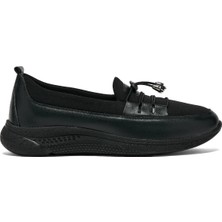 Tonny Black Kadın Siyah Cilt Rahat Kalip Anne Ayakkabi