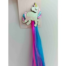 Nilz Simli Unicorn Figürlü Renkli Saçlı Pens Toka