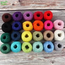 Haicheng Shop E Stili 1 Rulo Dia Doğal Jüt Halat El Yapımı Dıy Craft Kordon Dekoratif Halat Renkli Sarı Yeşil Mavi Mor Ev Dekorasyonu (Yurt Dışından)