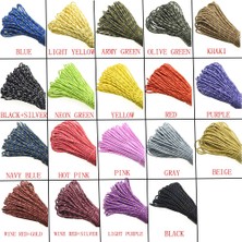 Haicheng Shop Açık Sarı Stil Yeni Altın Gümüş Kordon Aracord Paraşüt Kordon Ipi Mil Spec Tip Iıı 7 Strand Core 100 Ft 19 Renk (Yurt Dışından)