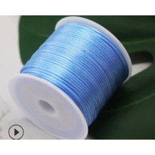 Haicheng Shop 365 Lt Mavi Stil 1mm Halat Saten Rattail Polyester Naylon Kordonlar Dize Çin Düğüm Kordon Dıy Bilezik Takı Yapımı Malzemeleri 50 Metre Rulo (Yurt Dışından)