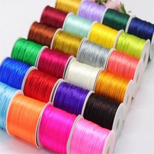 Haicheng Shop 365 Lt Mavi Stil 1mm Halat Saten Rattail Polyester Naylon Kordonlar Dize Çin Düğüm Kordon Dıy Bilezik Takı Yapımı Malzemeleri 50 Metre Rulo (Yurt Dışından)