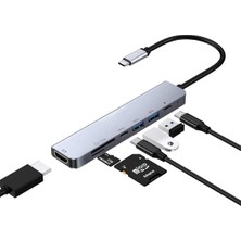 Comse Macbook 7 In 1 Sd USB Type-C Hub Hdmı Girişli Çevirici Çoklayıcı