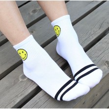 Airsocks 5’li Beyaz Emoji Çocuk Tenis Çorap