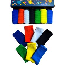 Socks And More Renkli Kolej 7'li Çorap Kutusu Unisex Soket Rengarenk