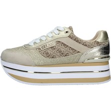 Guess Kadın Kalın Tabanlı Gold Logolu Sneaker