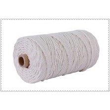 Haicheng Shop Bej Tarzı 3mm Pamuk Kordon Renkli Halat Kordon Bej Bükülmüş Makrome Kordon Dize Dıy Craft Ev Tekstili Düğün Dekoratif Tedarik 110 Yards (Yurt Dışından)