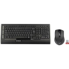 A4Tech A4 Tech 9300F Kablosuz Q Trk V-Track Mouse Siyah Multimedya Klavye - Mouse Set