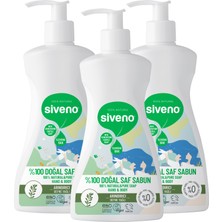 Siveno %100 Doğal Sıvı Kastil Sabun Defne Yağlı Yoğun Nemlendirici Arındırıcı Bitkisel Vegan 300 ml x 3 Adet