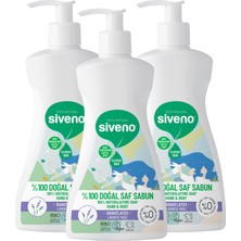 Siveno %100 Doğal Sıvı Kastil Sabun Lavanta Yağlı Yoğun Nemlendirici Arındırıcı Bitkisel Vegan 300 ml x 3 Adet