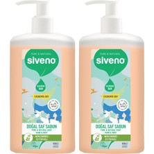 Siveno %100 Doğal Sıvı Kastil Sabun Zeytinyağlı Yoğun Nemlendirici Arındırıcı Bitkisel Vegan 1000 ml x 2 Adet