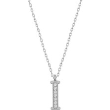 Serra Jewels Gümüş Rodyum I Harfi Kadın Kolye
