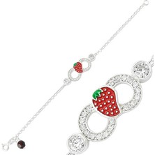 Serra Jewels ​Gümüş Çilek Sonsuzluk Çocuk Bileklik
