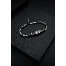 Frnch 316L Çelik Italyan Model Gümüş Renk Erkek Bileklik FRJ12137-3137-A