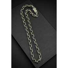 Frnch 925 Ayar Gümüş Italyan Model Gümüş Renk Erkek Kolye FRJ30720-820-A