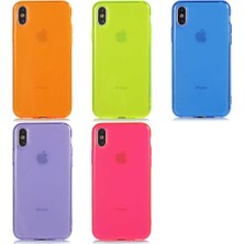 Lofy Apple iPhone Xs 5.8 - Uyumlu Mun Silikon-Pembe