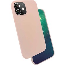 Lofy Apple iPhone 12 Mini - Uyumlu Silk Silikon-Pembe