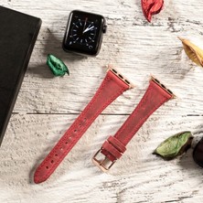 Vagave Apple Watch Uyumlu Kadın Crazy Deri Kordon 38 40 41 mm