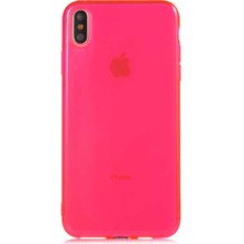 Lofy Apple iPhone Xs Max 6.5 - Uyumlu Mun Silikon-Pembe