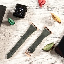 Vagave Apple Watch Uyumlu Kadın Crazy Deri Kordon 38 40 41 mm