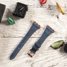 Vagave Apple Watch Uyumlu Kadın Crazy Deri Kordon 38 40 41 mm